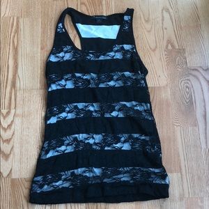Forever 21 black and white lace tank top!